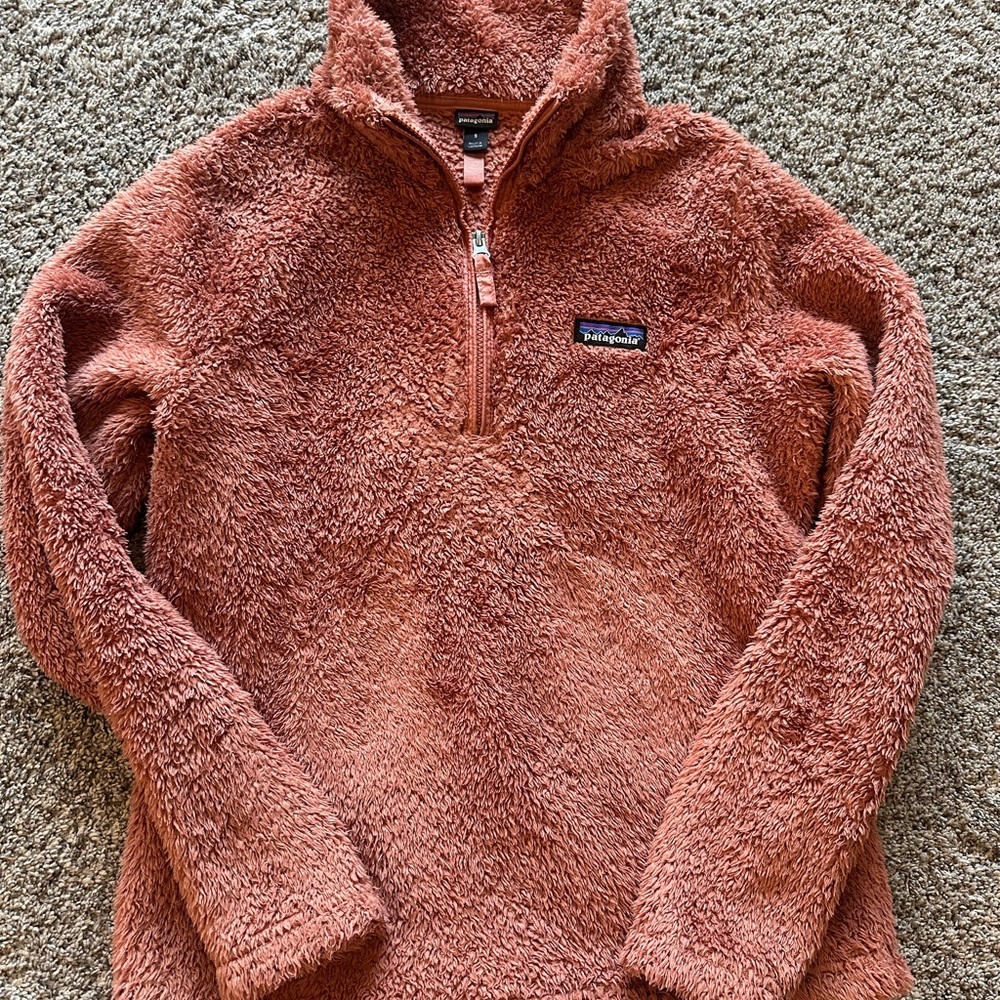 Patagonia Rust Sherpa Fleece Pullover